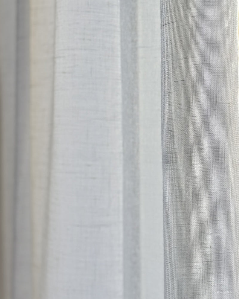 Tagesvorhang –  Soft Linen - White - Kostenloses Stoffmuster