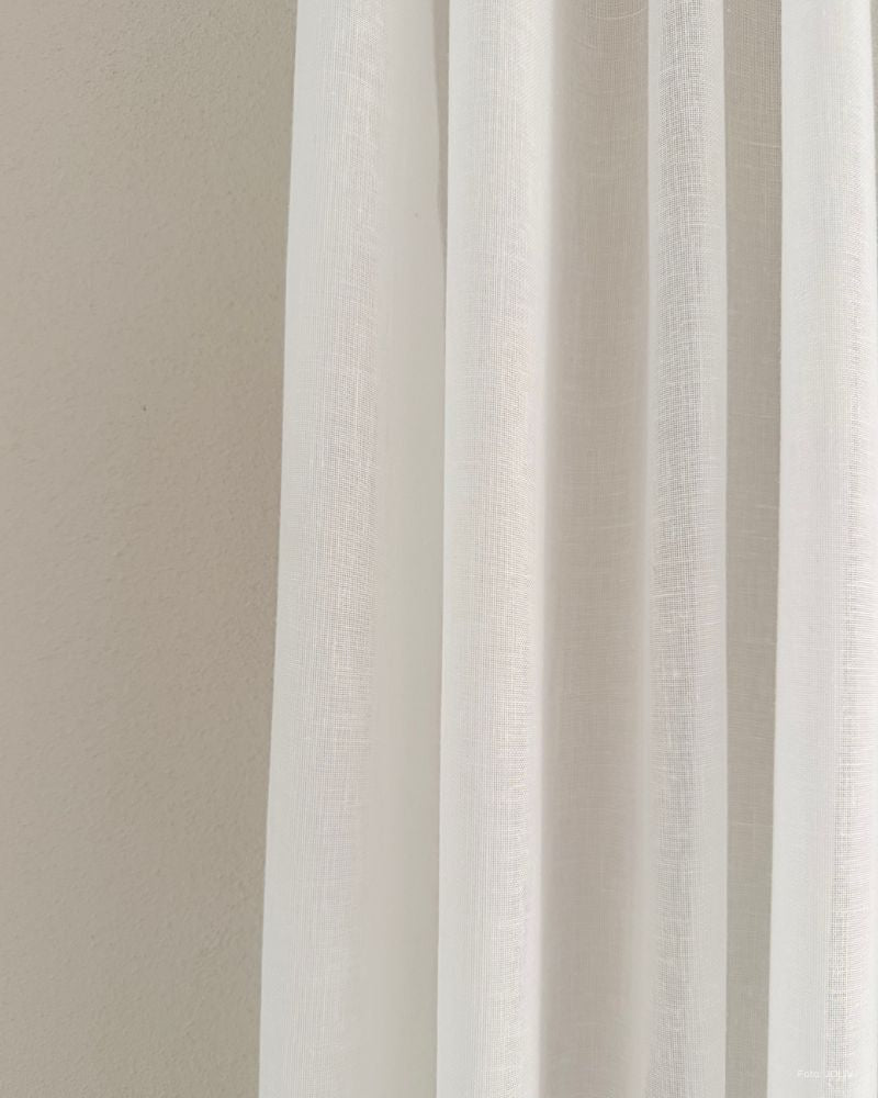 Tagesvorhang –  Soft Linen - White - Kostenloses Stoffmuster